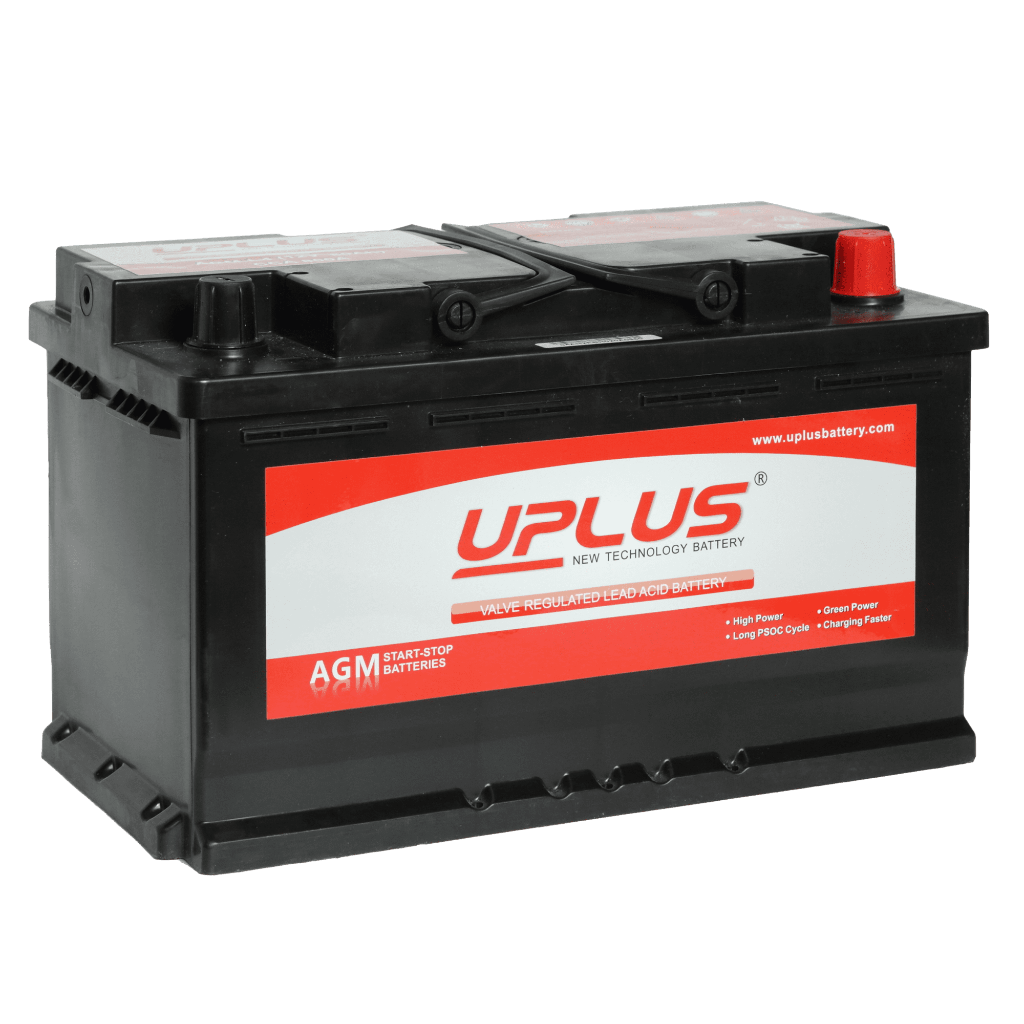 Автомобильная аккумуляторная батарея UPLUS EN Start-Stop AGM-L4, 0 B13, 80 Ач, L4 DIN, 0/1
