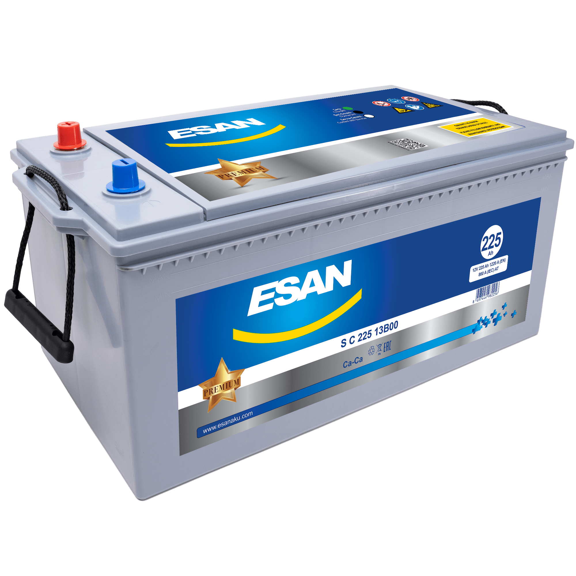Автомобильная аккумуляторная батарея ESAN Heavy Duty SMF S C 225 13B00, 225 Ач, C DIN, 3