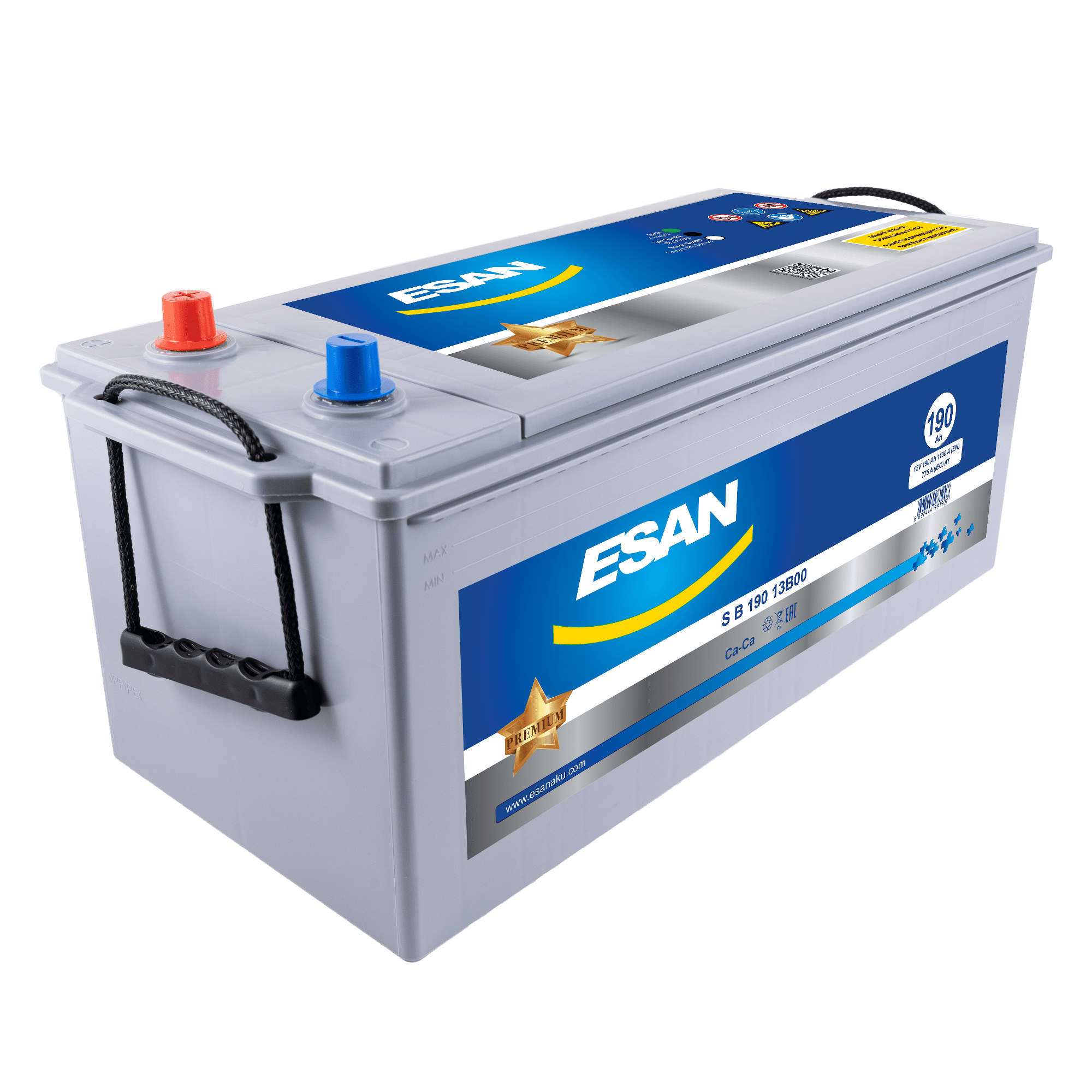 Автомобильная аккумуляторная батарея ESAN Heavy Duty SMF S B 190 13B00, 190 Ач, B DIN, 3