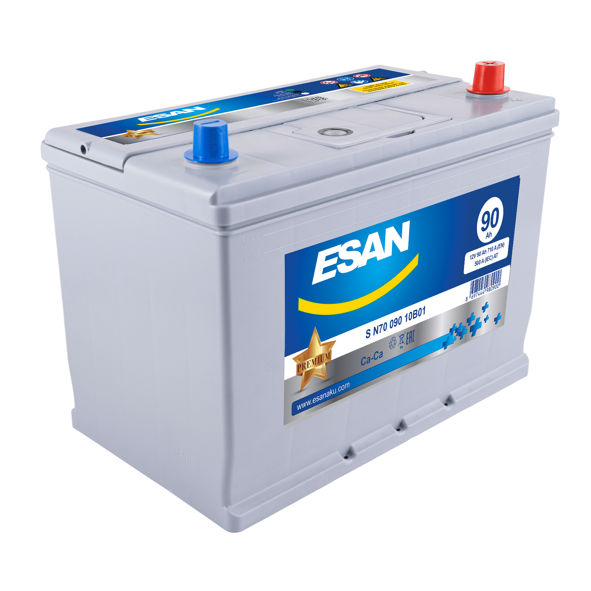 Автомобильная аккумуляторная батарея ESAN SMF S N70 090 10B01, 90 Ач, N70 JIS, 0/1