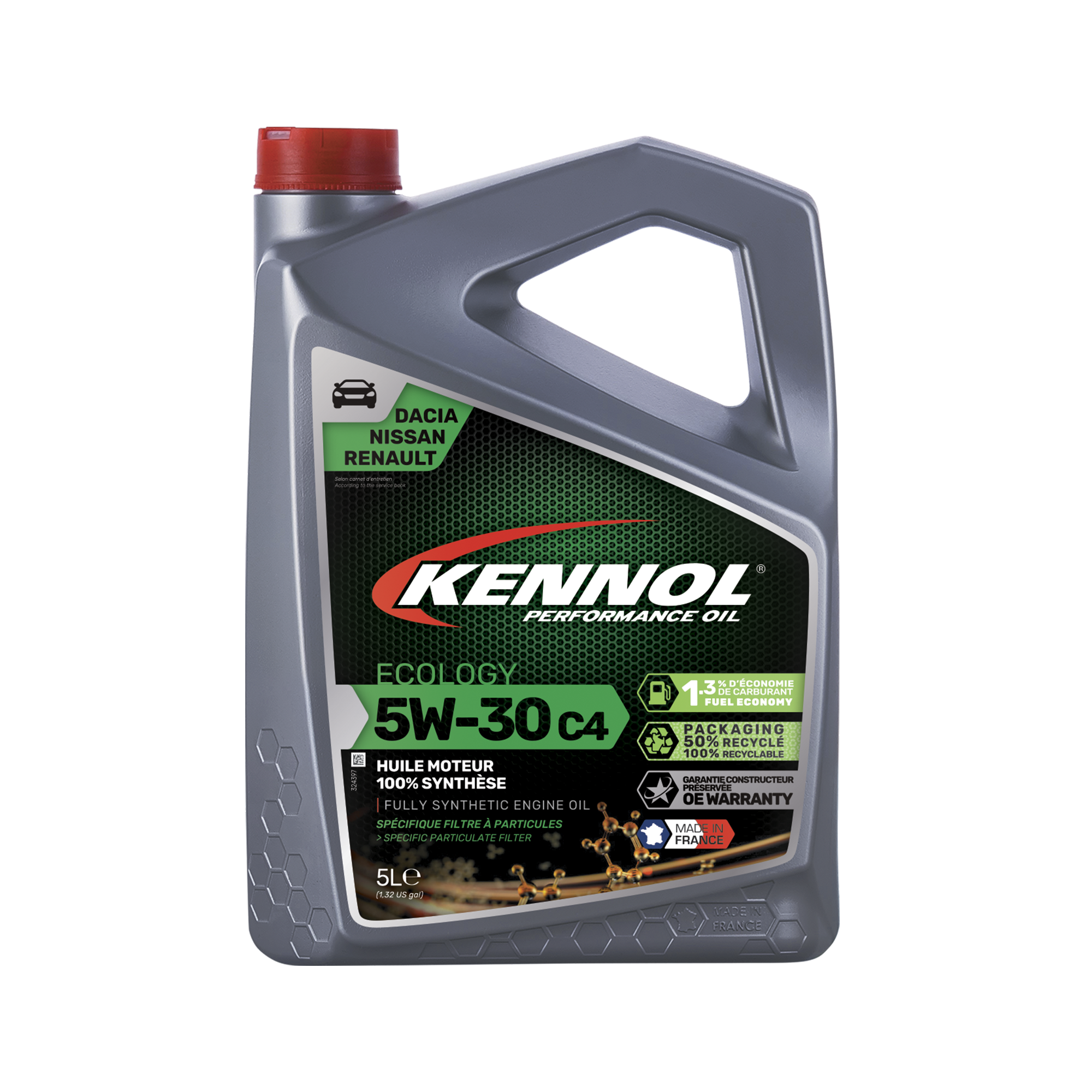 Моторное масло KENNOL ECOLOGY 5W-30 C4 100% SYNTHESE 5L 193133