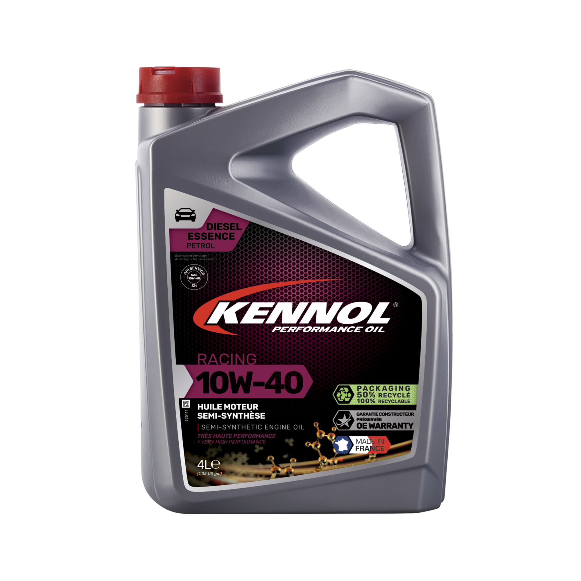Моторное масло KENNOL RACING 10W-40 SEMI SYNTHETIC 4L (кг) 193414